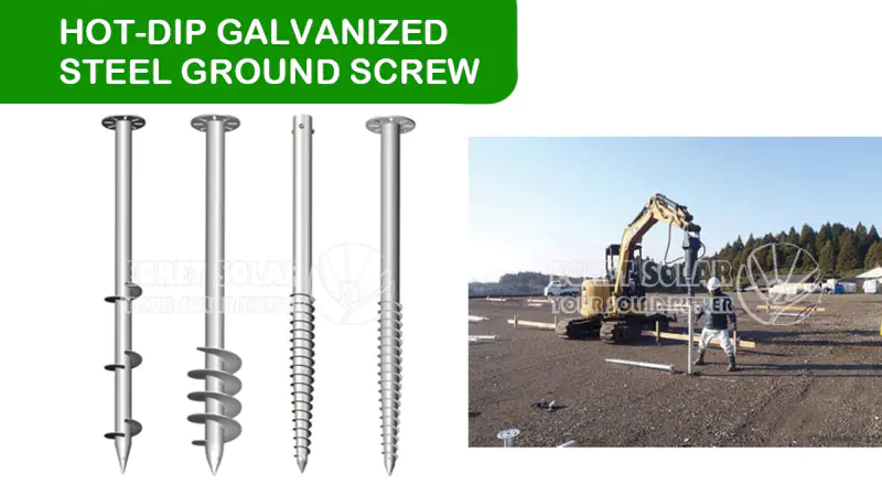 Solar Galvanized Common Screw Pile
